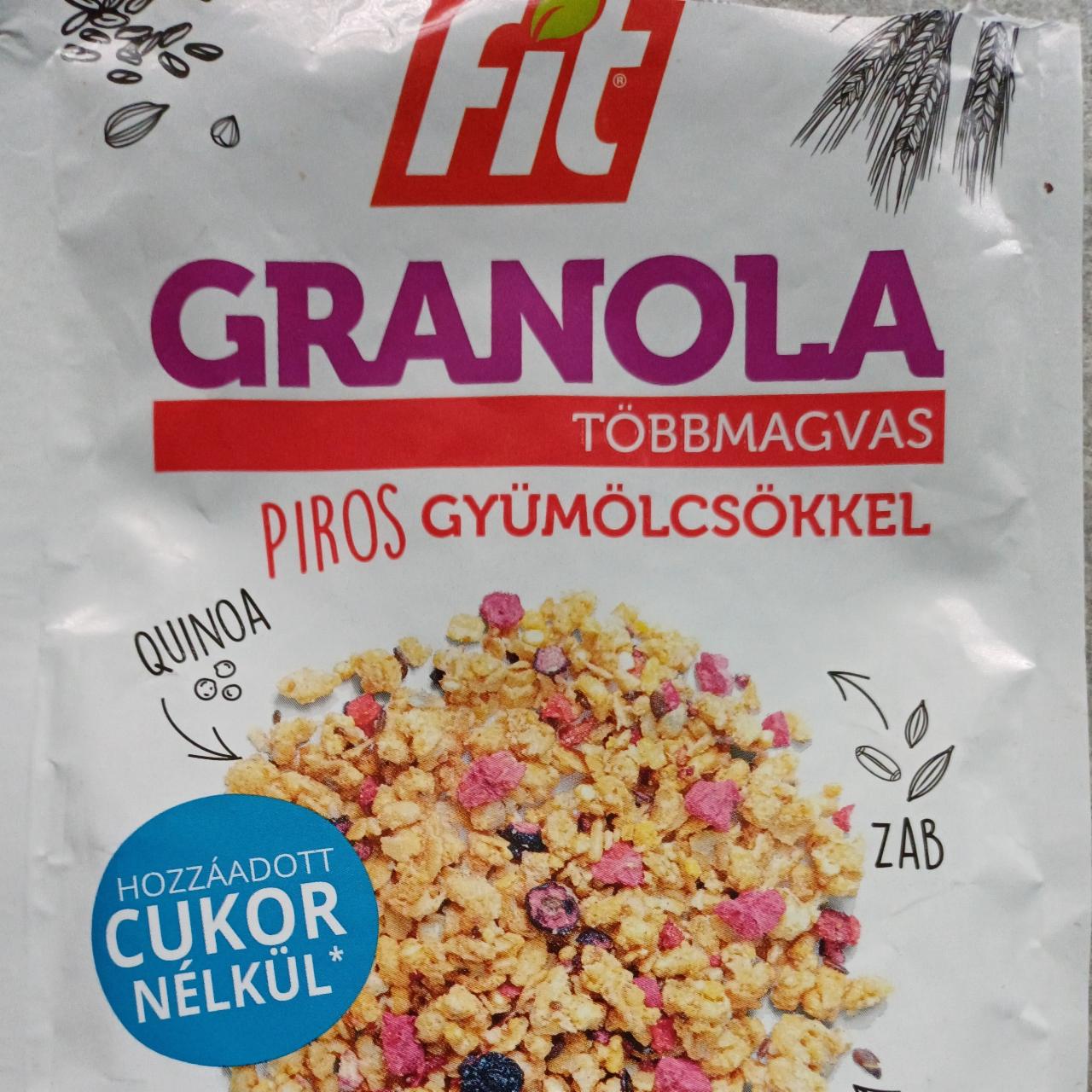 Fotografie - Granola többmagvas piros gyümölcsökkel Fit