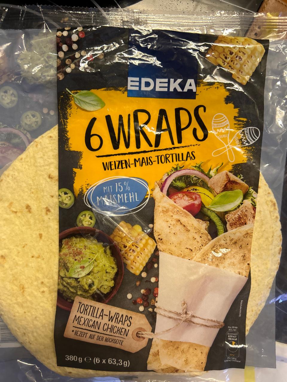 Fotografie - Edeka weizen mais wraps