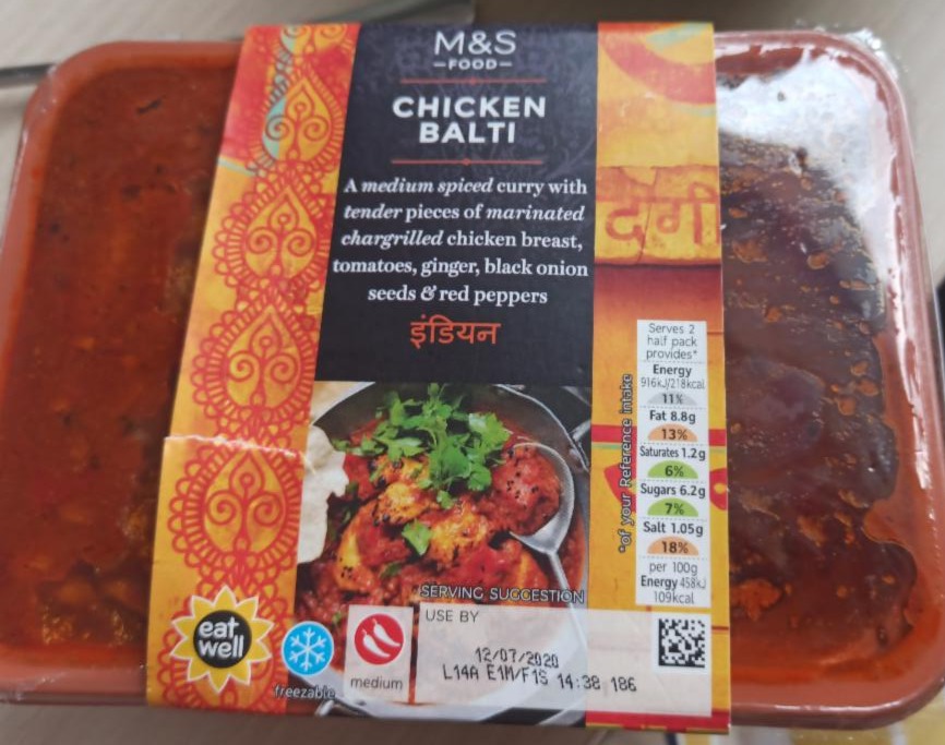 Fotografie - Chicken Balti Marks&Spencer