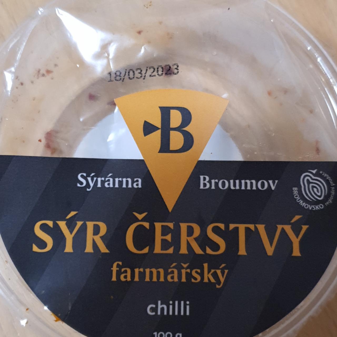 Fotografie - Sýr čerstvý farmářský chilli Sýrárna Broumov