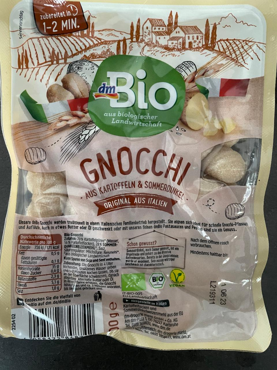 Fotografie - Gnocchi original aus Italien dmBio