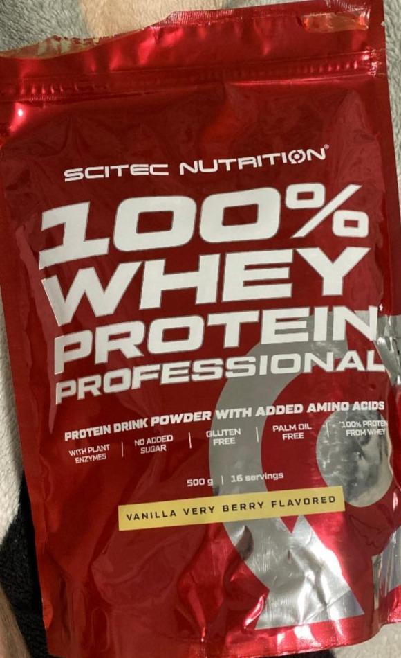 Fotografie - 100% Whey Protein Professional Vanilla Very Berry Scitec Nutrition