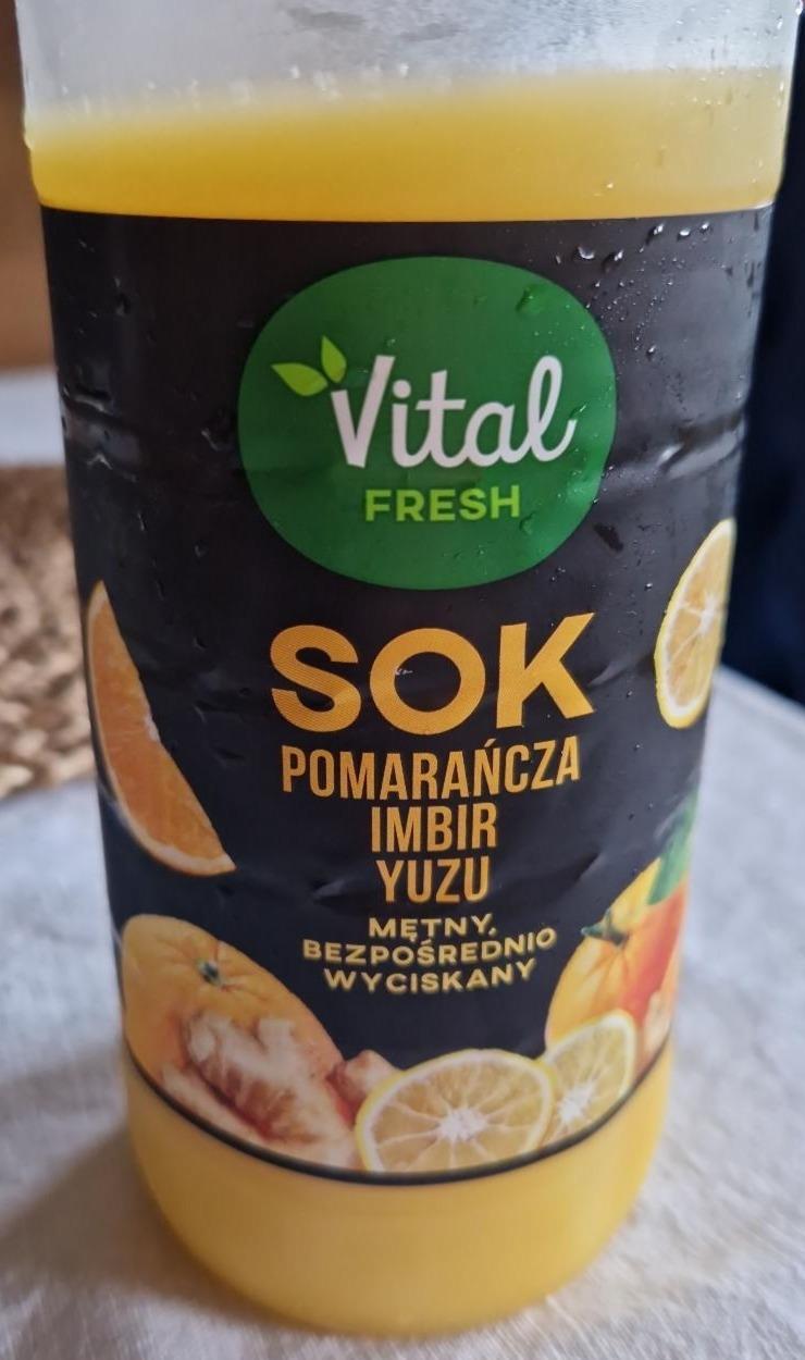 Fotografie - Sok pomarańcza imbir yuzu Vital fresh