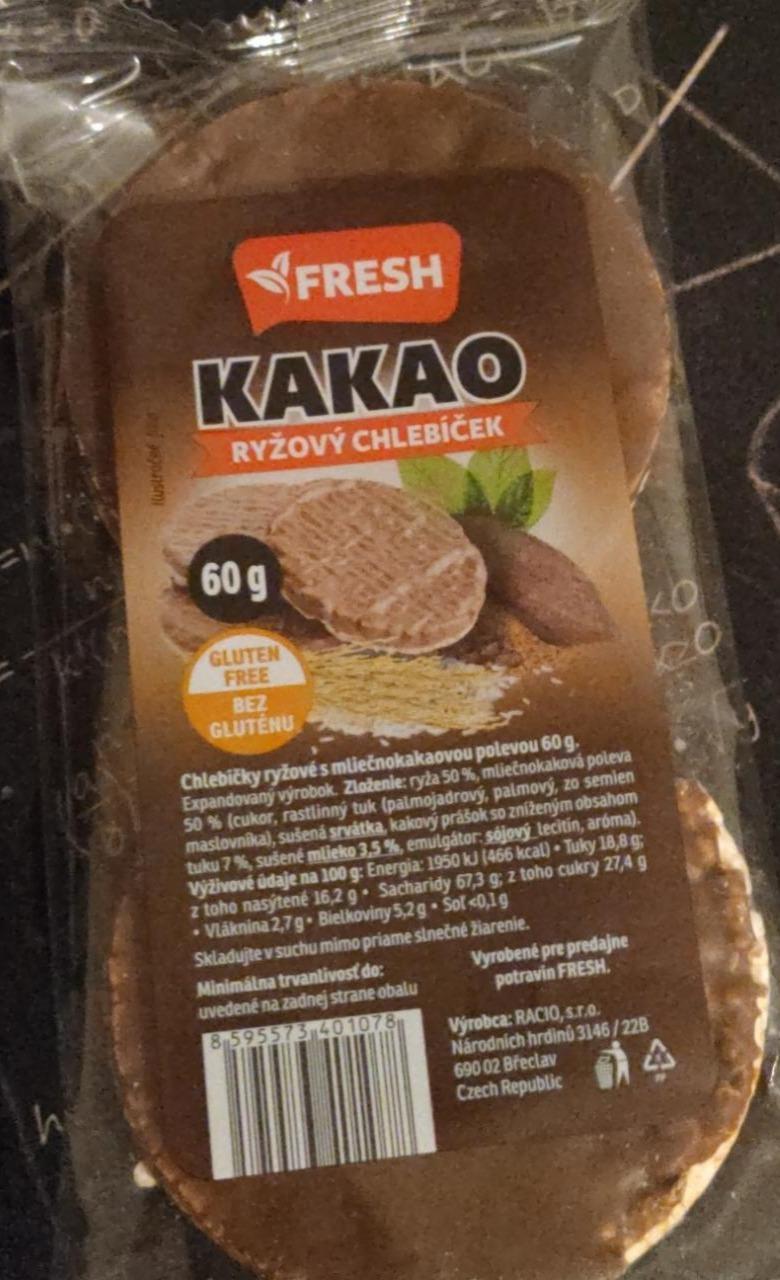 Fotografie - Kakao ryžový chlebíček Fresh