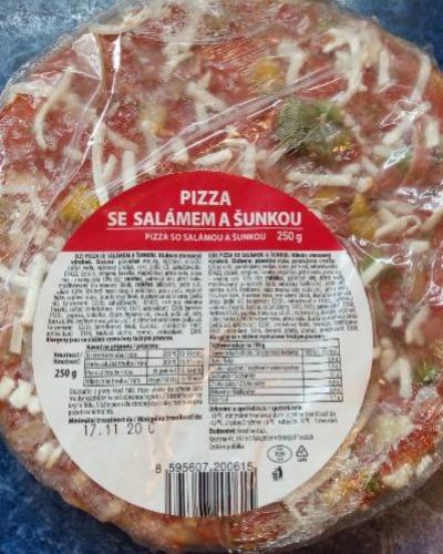 Fotografie - pizza se salámem a šunkou mražená