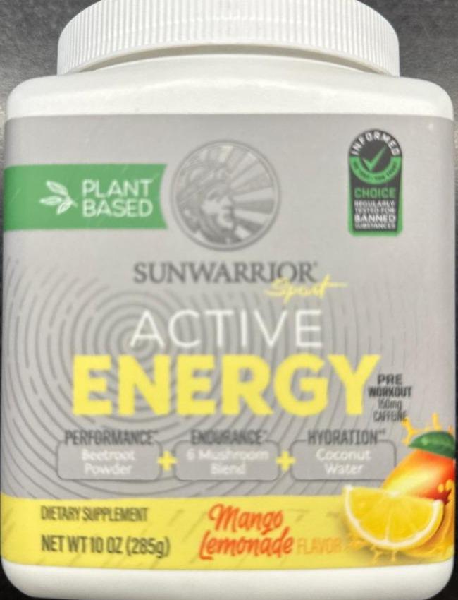 Fotografie - Active energy mango lemonade Sunwarrior