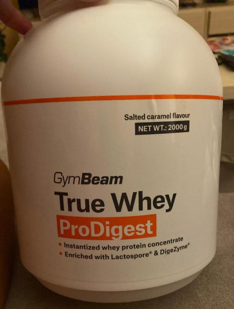 Fotografie - True whey prodigest salted caramel GymBeam