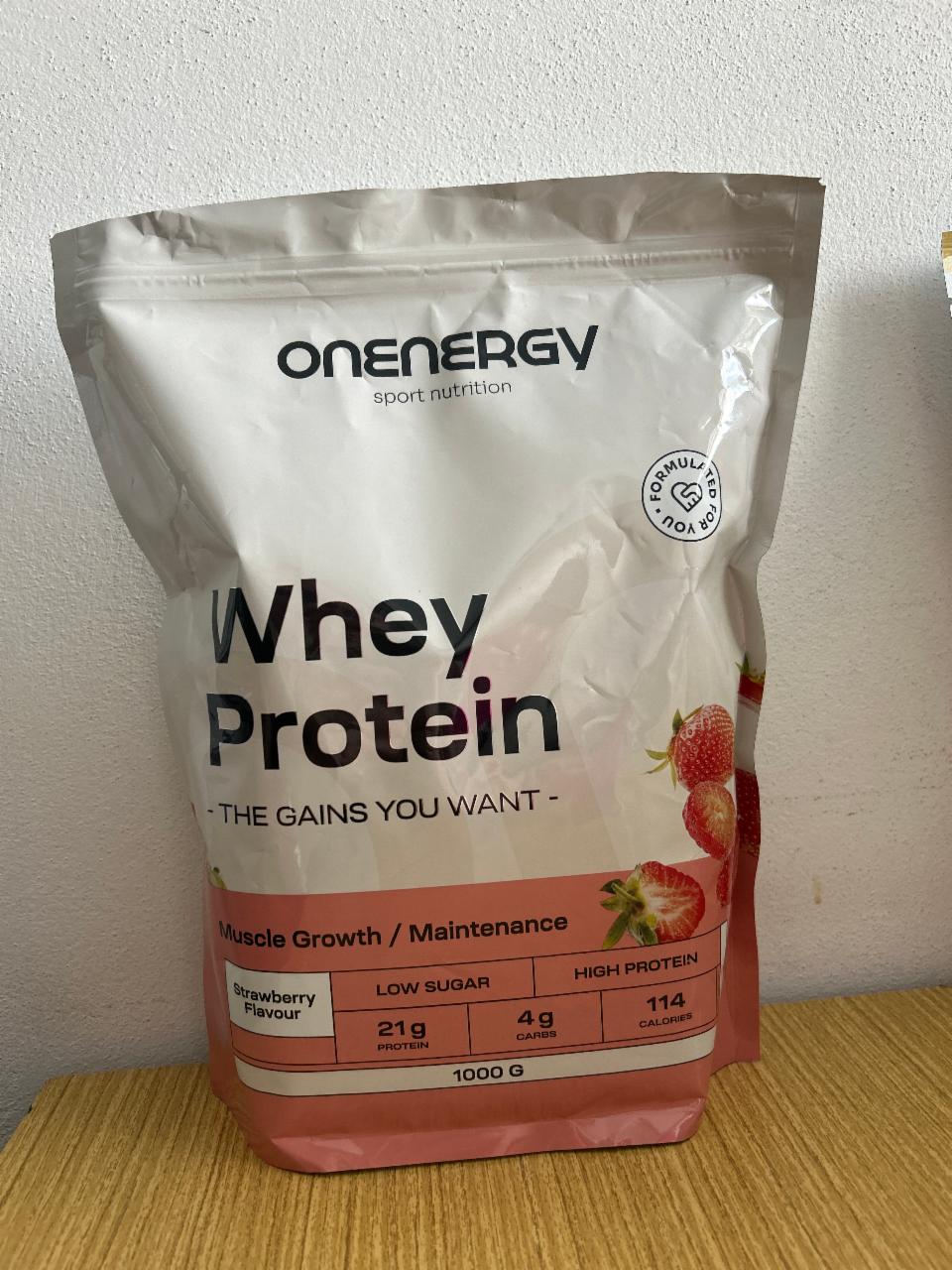 Fotografie - Whey protein jahoda Onenergy