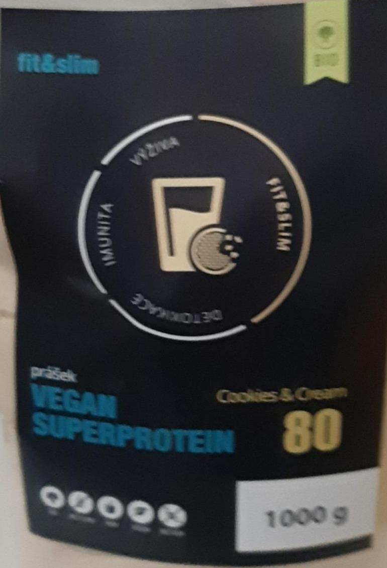 Fotografie - Vegan superprotein 80 Cookies & cream Fit & Slim