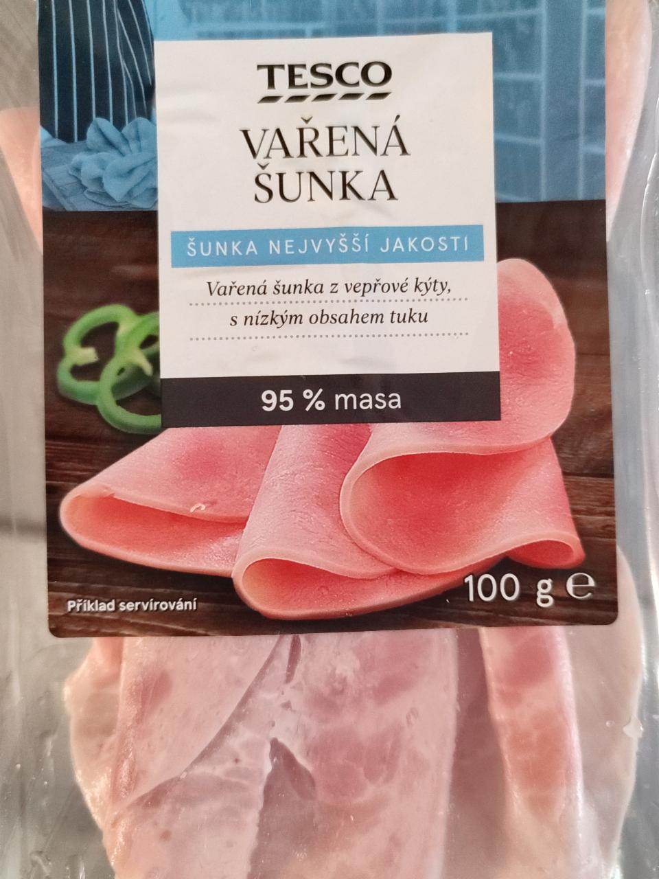 Fotografie - Vařená šunka 95% masa Tesco