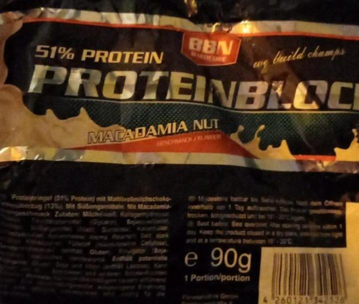 Fotografie - ProteinBlock Macadamia Nut BBN Hardcore