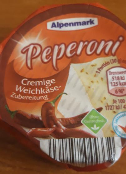 Fotografie - Peperoni Cremige Weichkäse Zubereitung 70% Fett Alpenmark