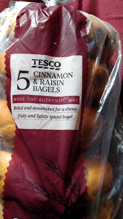 Fotografie - 5 Cinnamon & Raisin Bagels Tesco