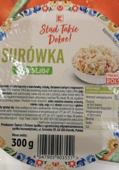 Fotografie - Surówka coleslaw biala kapusta K-classic Stąd takie dobre!