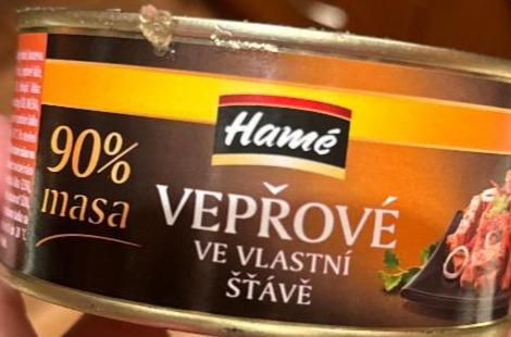 Fotografie - vepřové ve vlastní šťávě 90% masa Hamé