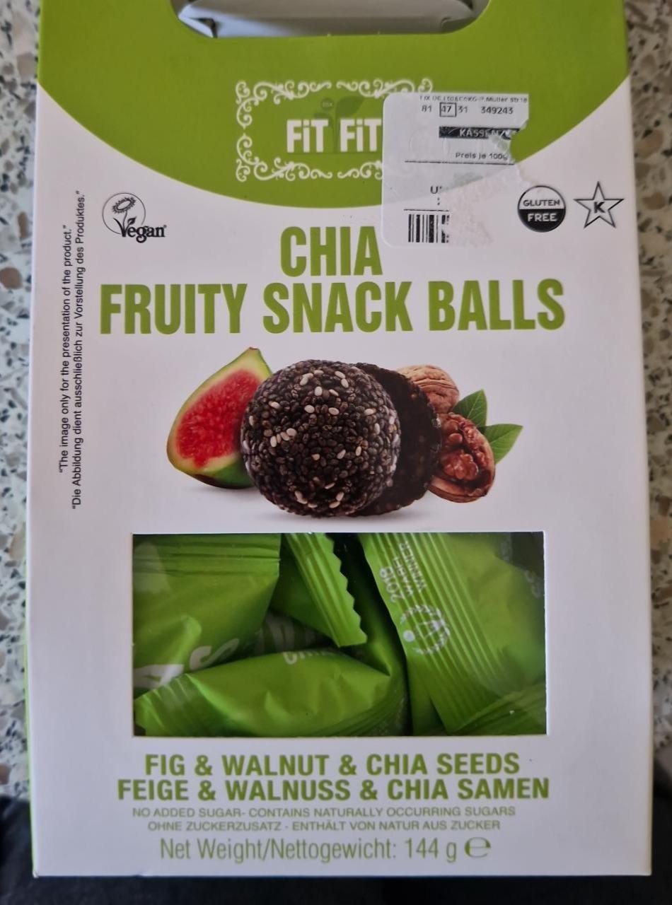 Fotografie - Chia Balls Fig & Walnut & Chia Seeds Fit Fit