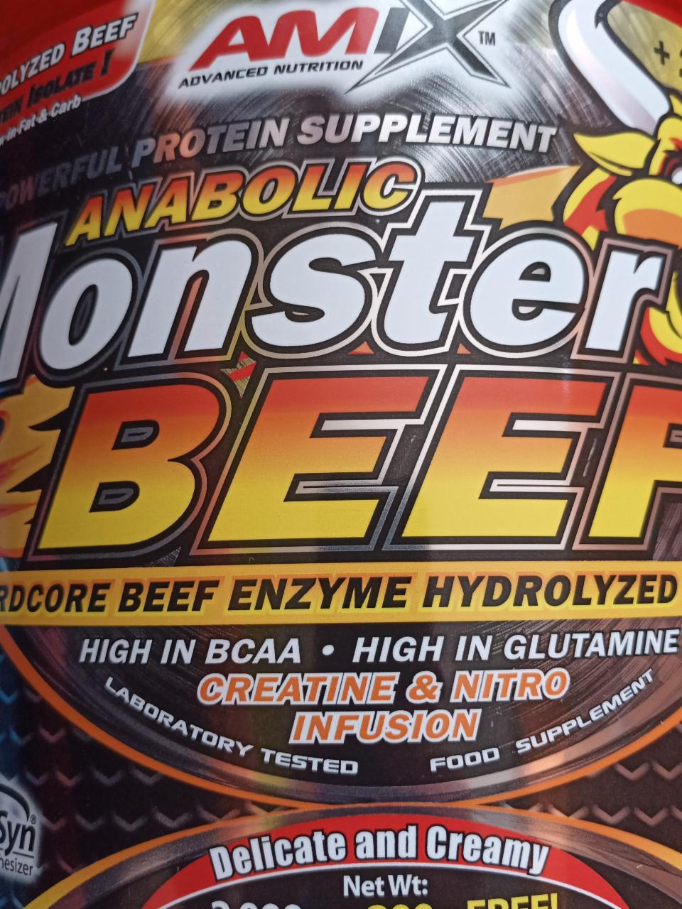 Fotografie - Anabolic Monster Beef 90% strawberry banana Amix