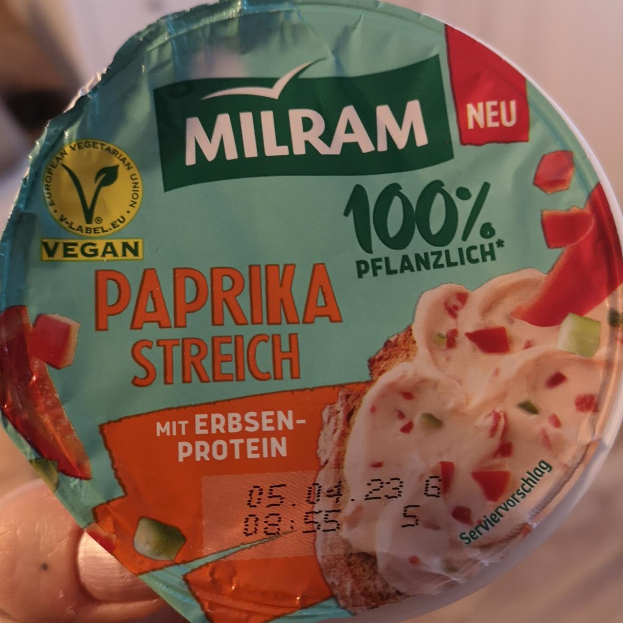 Fotografie - Paprika streich mit Erbsenprotein Milram