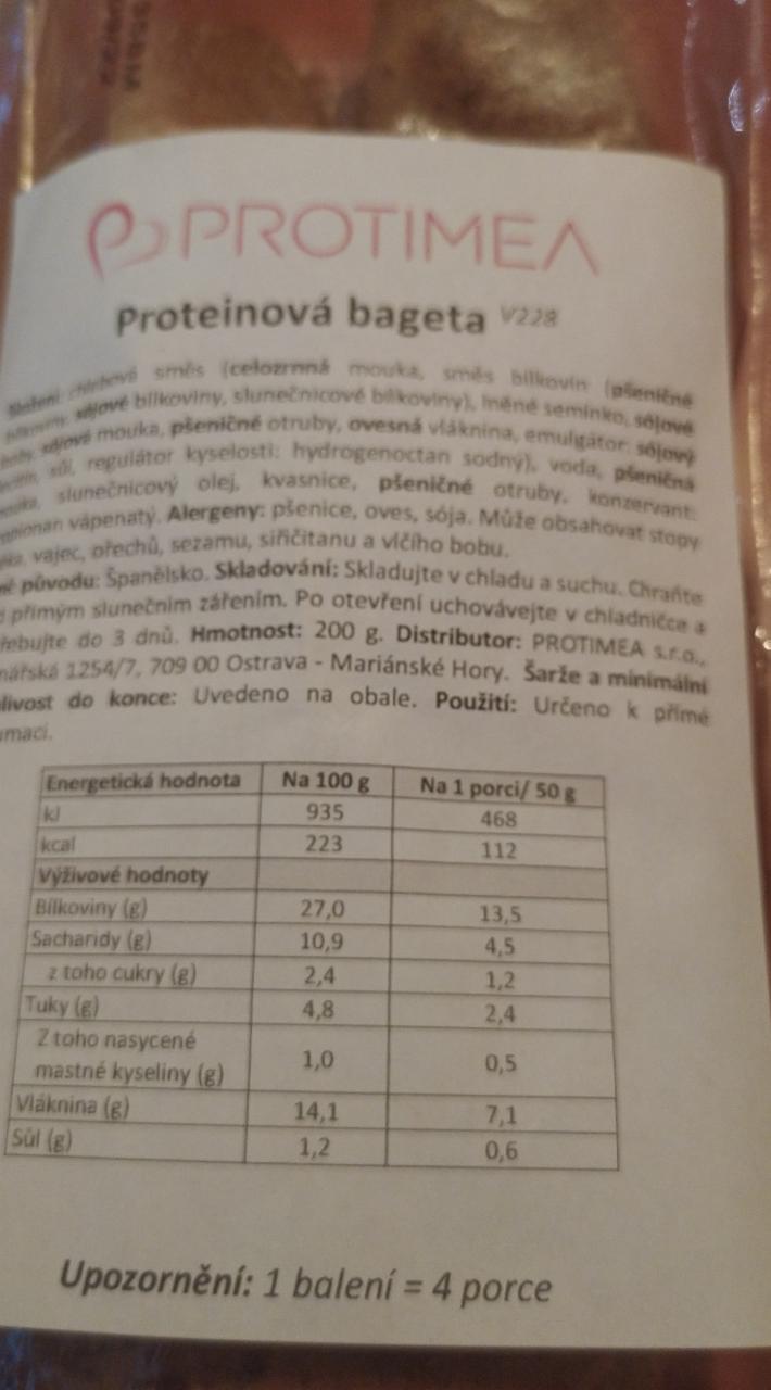 Fotografie - Proteinová bageta Protimea