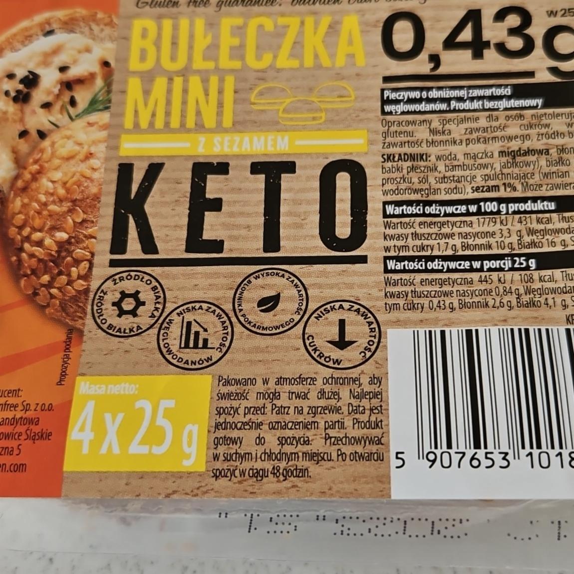 Fotografie - KETO Bułeczka mini z sezamem Balviten