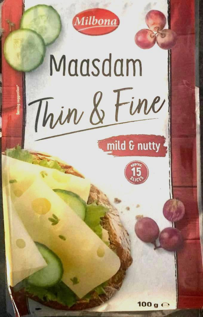 Fotografie - Maasdam thin & fine mild & nutty Milbona