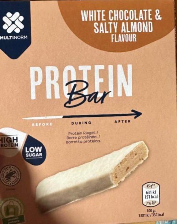 Fotografie - Protein bar white chocolate & salty almond flavour Multinorm