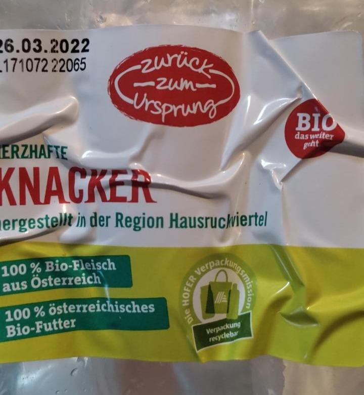 Fotografie - Bio Herzhafte Knacker geräuchert Zurück zum Ursprung