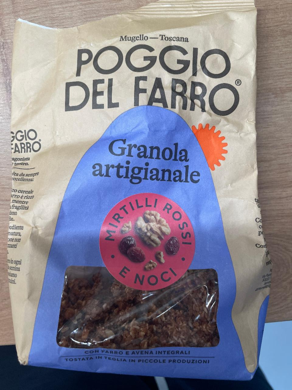 Fotografie - Granola artigianale Mirtilli Rossi e Noci Poggio del Farro