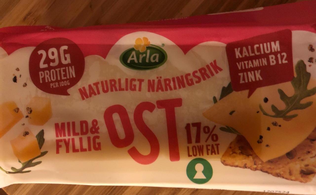 Fotografie - Mild & Fyllig Ost 17% low fat 29g protein Arla