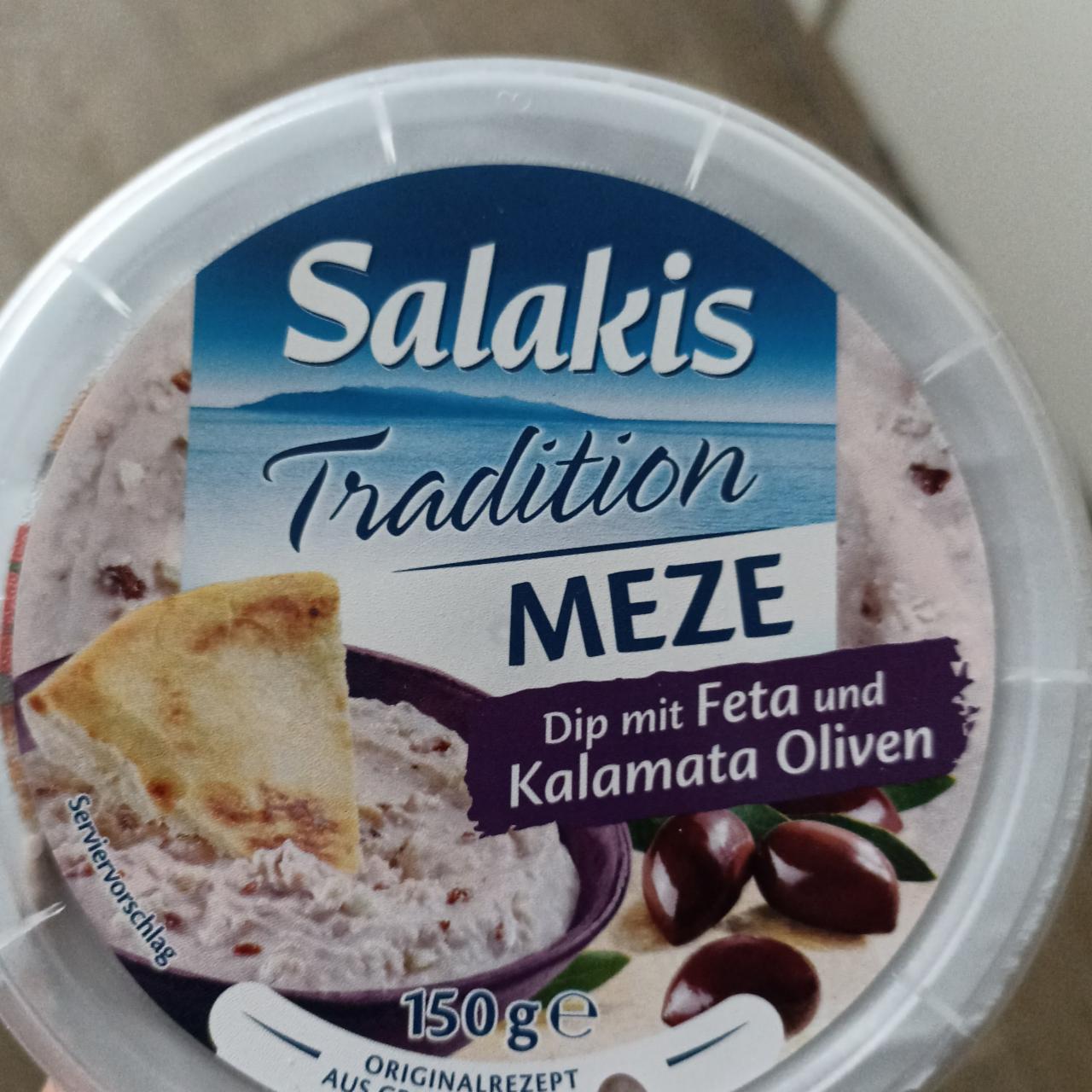 Fotografie - Tradition meze dip mit feta und kalamata oliven Salakis