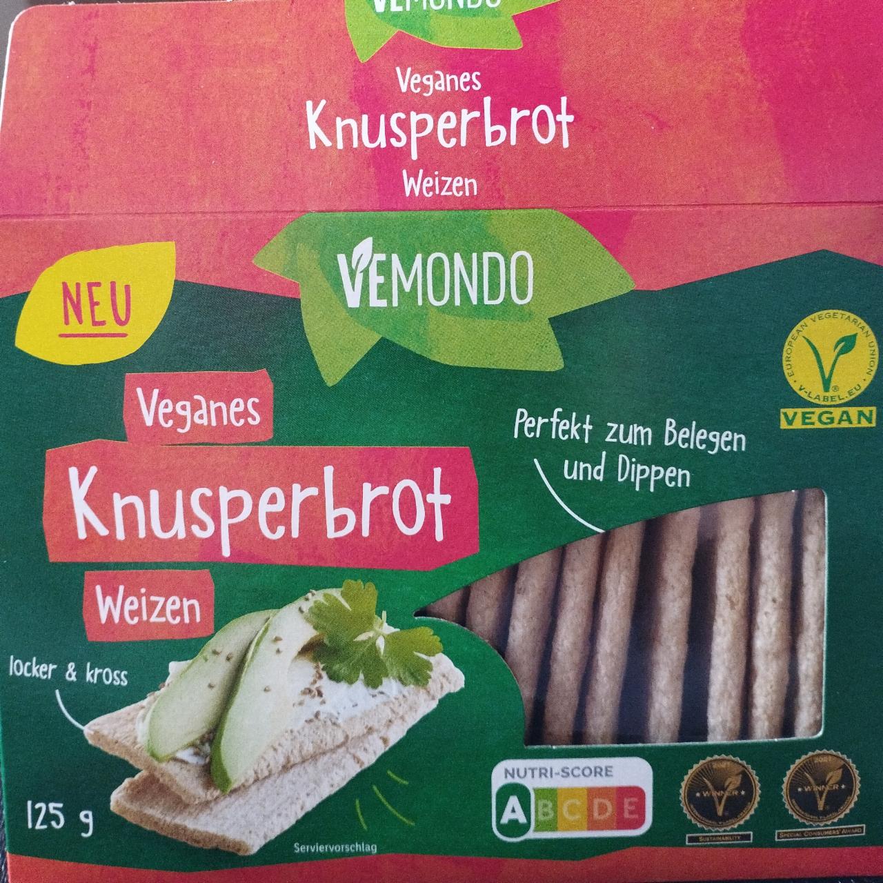 Fotografie - Veganes knusperbrot weizen Vemondo