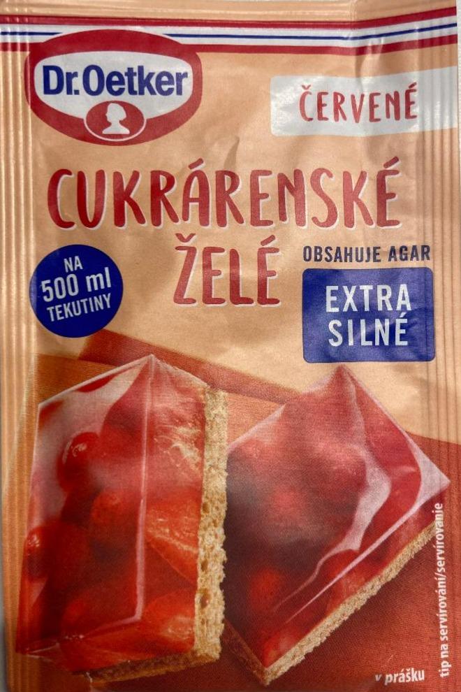 Fotografie - Cukrárenské želé červené Dr.Oetker