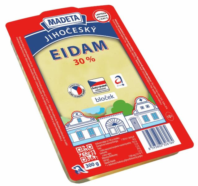 Fotografie - Jihočeský Eidam 30% blok Madeta