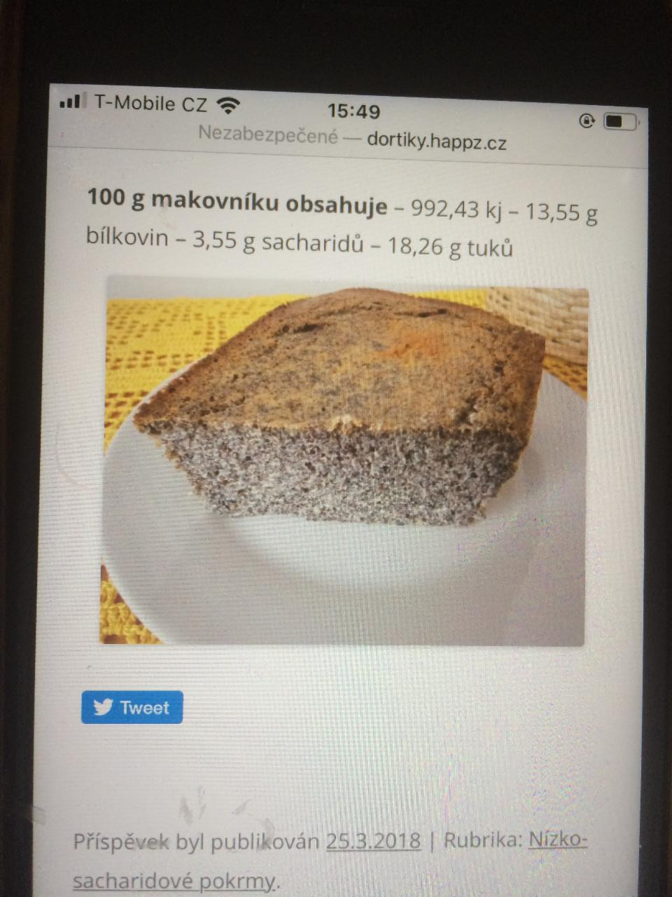 Fotografie - makovnik low carb