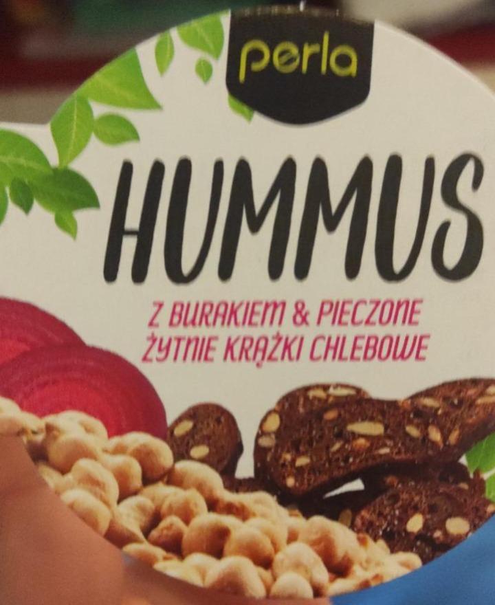 Fotografie - Hummus z burakiem & pieczone żytnie krążki chlebowe Perla