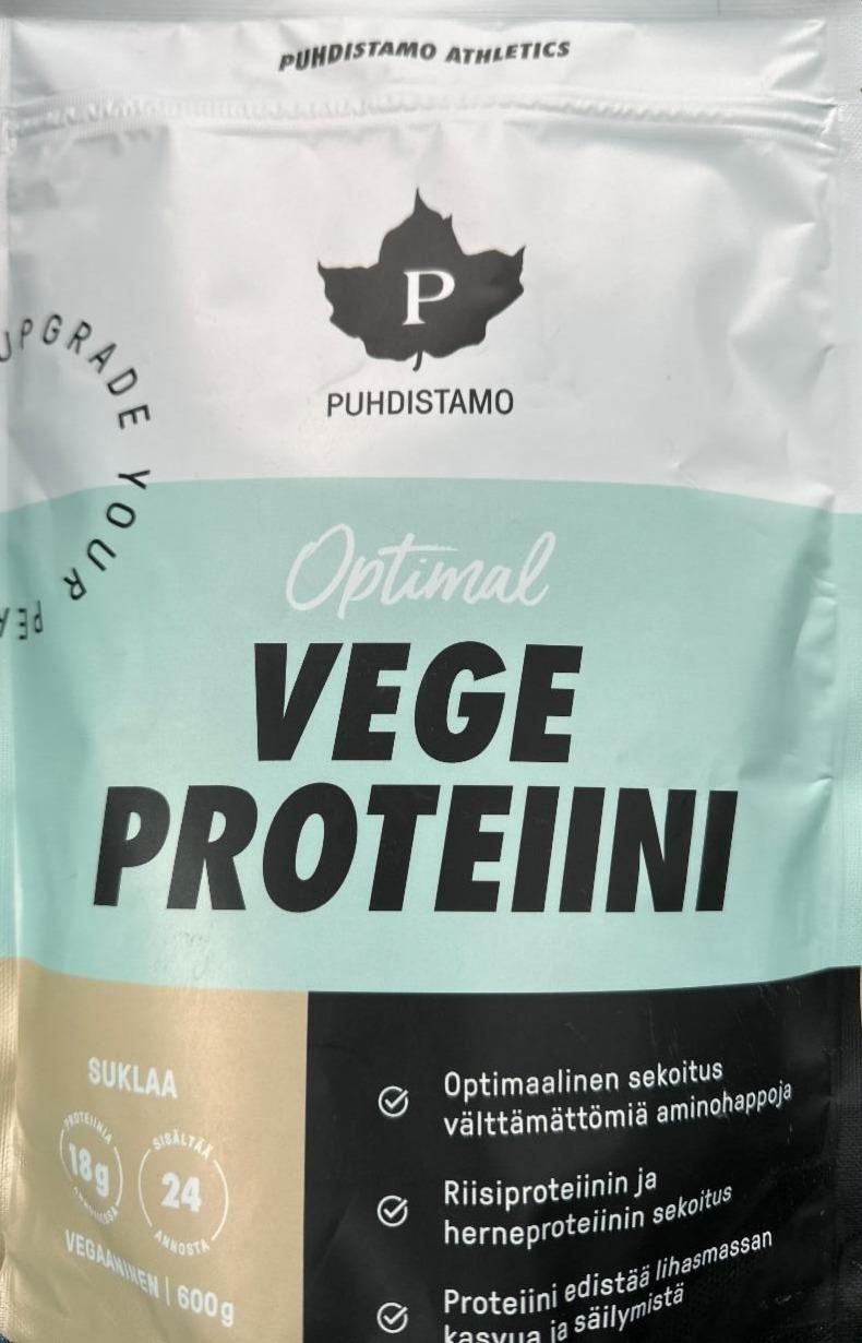 Fotografie - Optimal Vege Protein Suklaa Puhdistamo