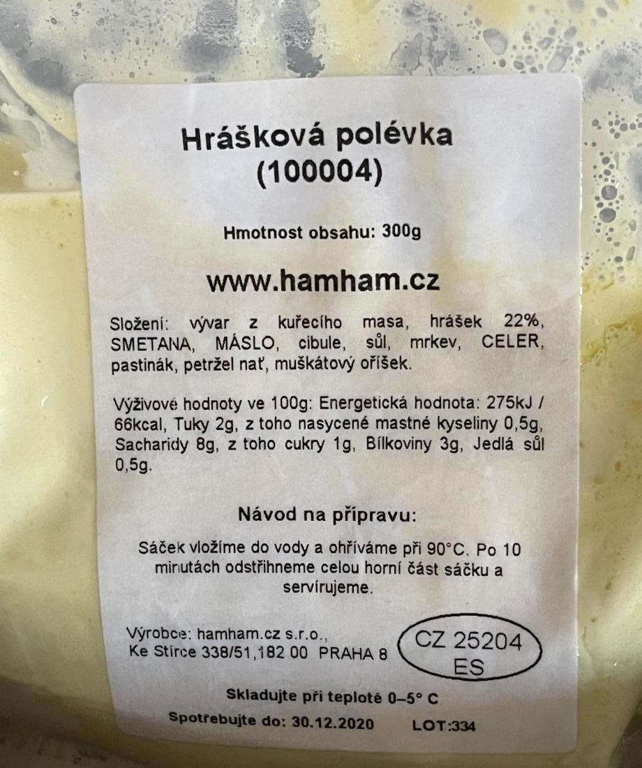 Fotografie - Hrášková polévka Hamham