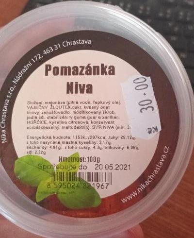 Fotografie - Pomazánka Niva Nika Chrastava