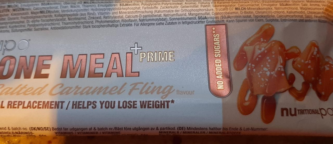 Fotografie - One meal prime salted caramel fling flavour Nupo