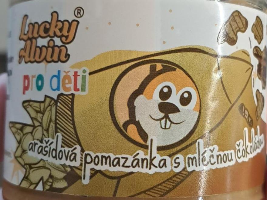 Fotografie - Arašídová pomazánka s mléčnou čokoládou Lucky Alvin