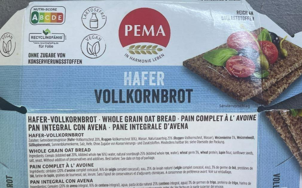 Fotografie - Hafer Vollkornbrot Pema