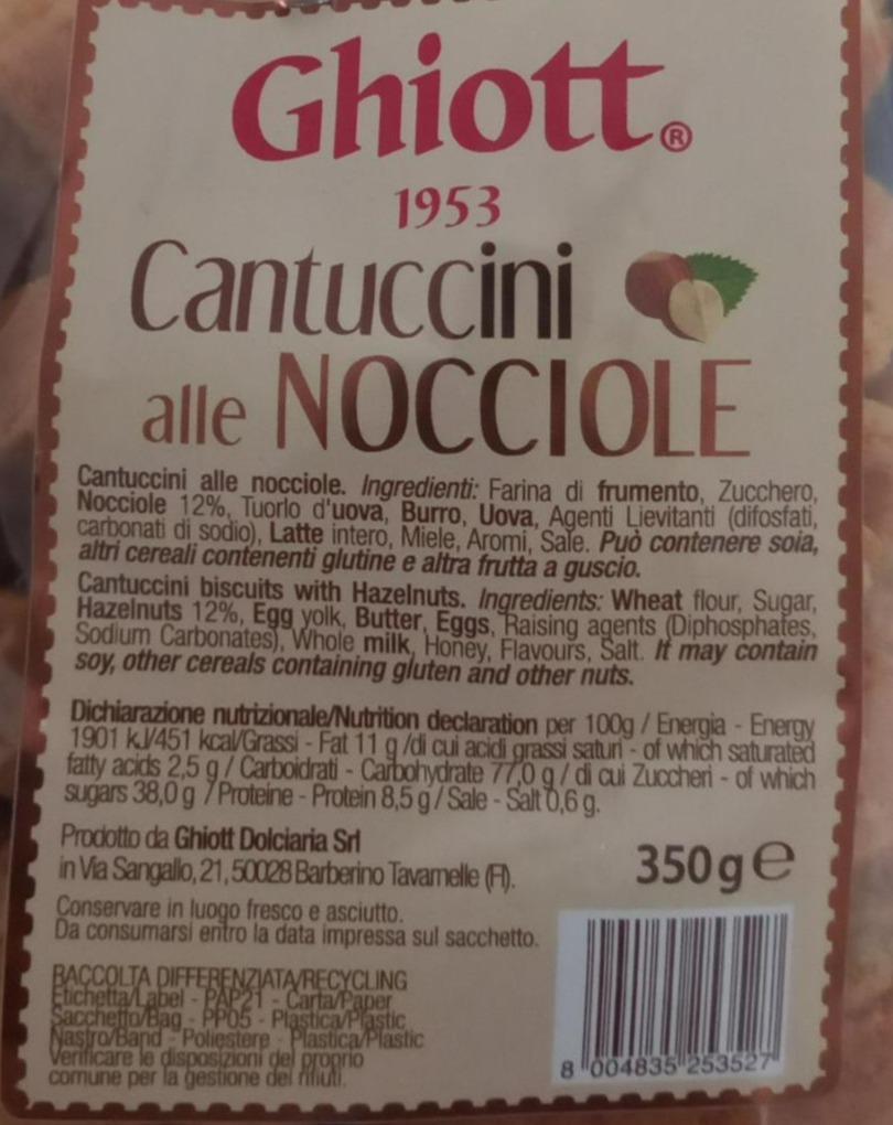 Fotografie - Cantuccini alle nocciole Ghiott