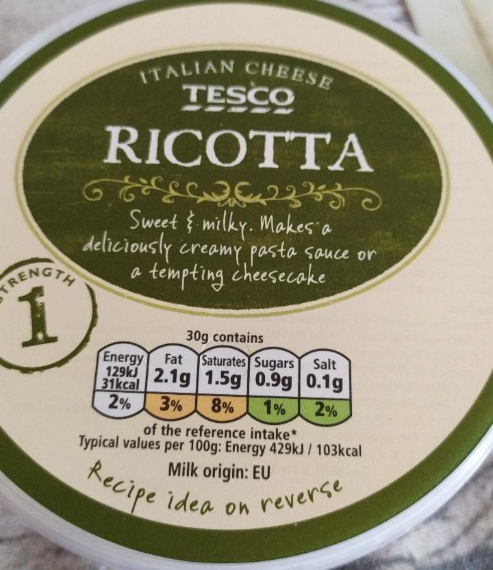 Fotografie - Ricotta Italian cheese Tesco