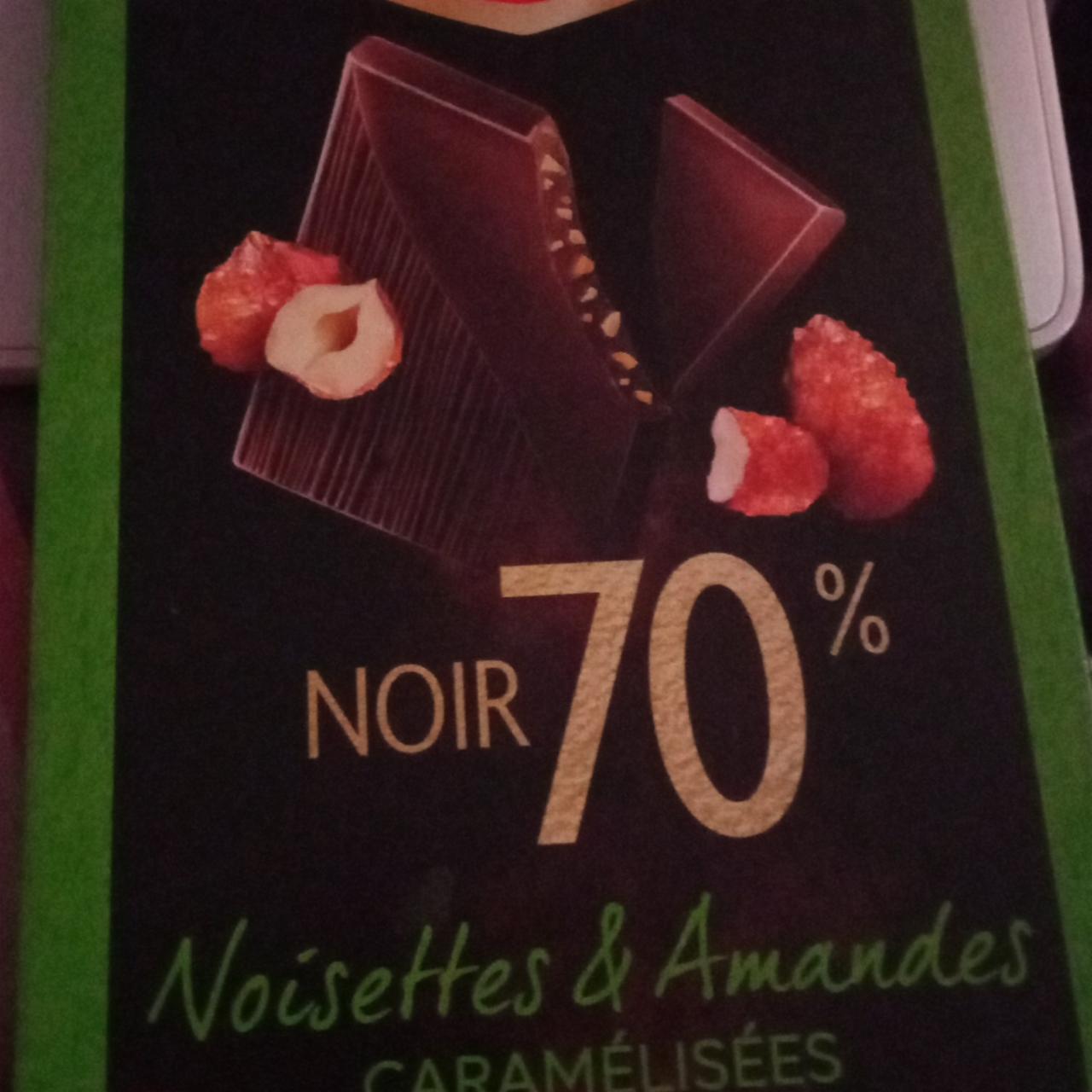 Fotografie - Noir 70% Noisettes & Amandes caramélisées Côte d'Or