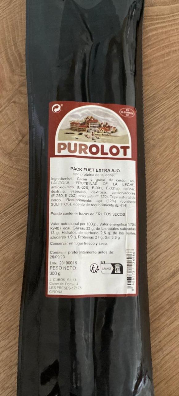 Fotografie - Purolot Pack Fuet Extra Ajo