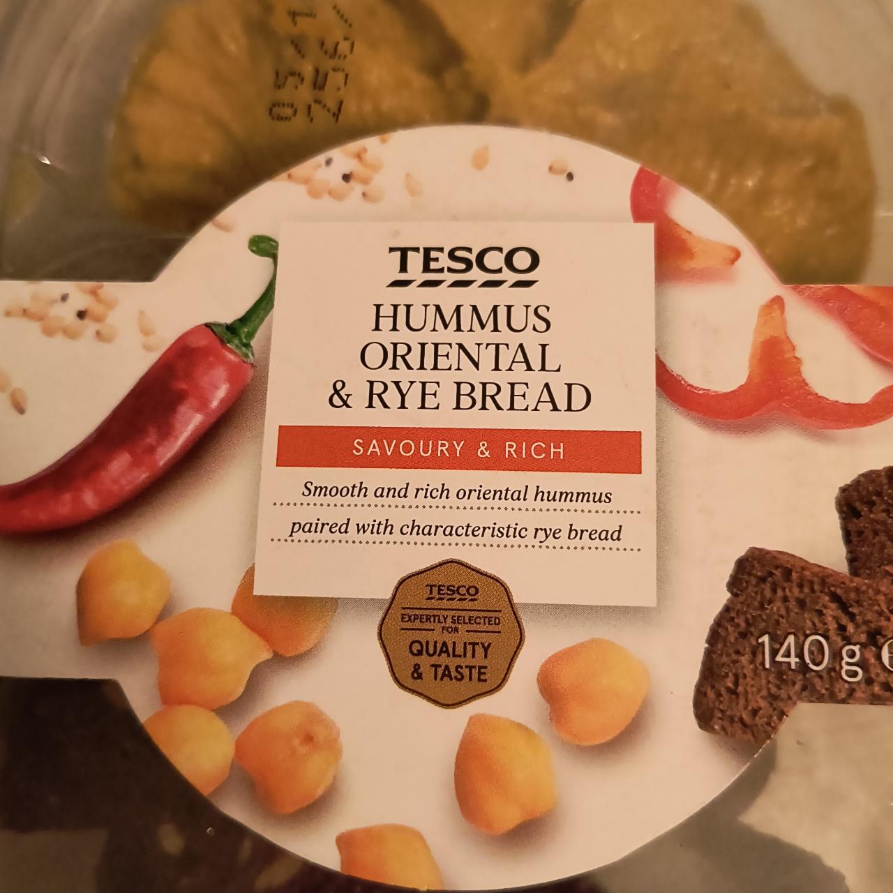 Fotografie - Hummus oriental & rye bread Tesco