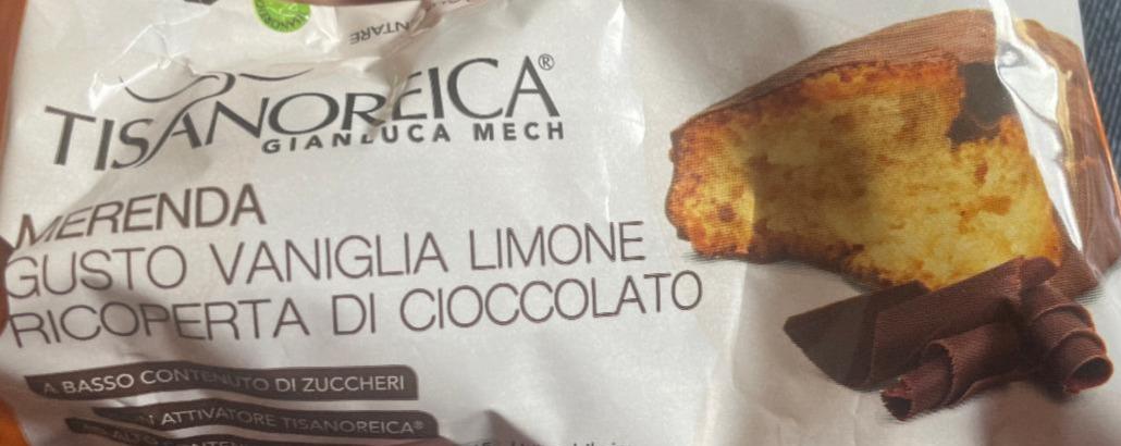 Fotografie - Merenda Gusto Vaniglia Limone Ricoperta di Cioccolato Tisanoreica