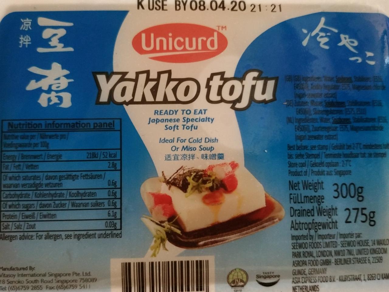 Fotografie - Yakko tofu Unicurd