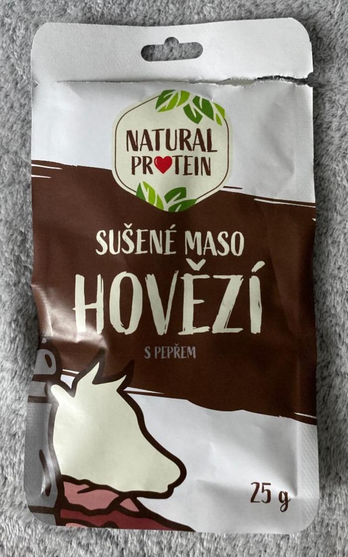 Fotografie - Sušené maso hovězí s pepřem Natural protein