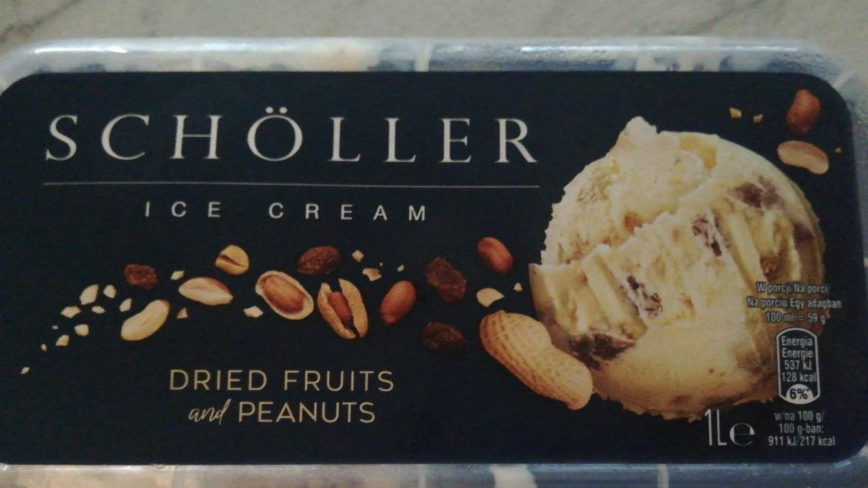 Fotografie - Schöller ice cream Dried fruit and peanuts